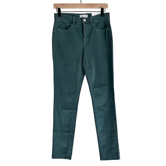 NWT Loft Skinny Crop Jeans Green Women’s Size 26‎ - Picture 1 of 9